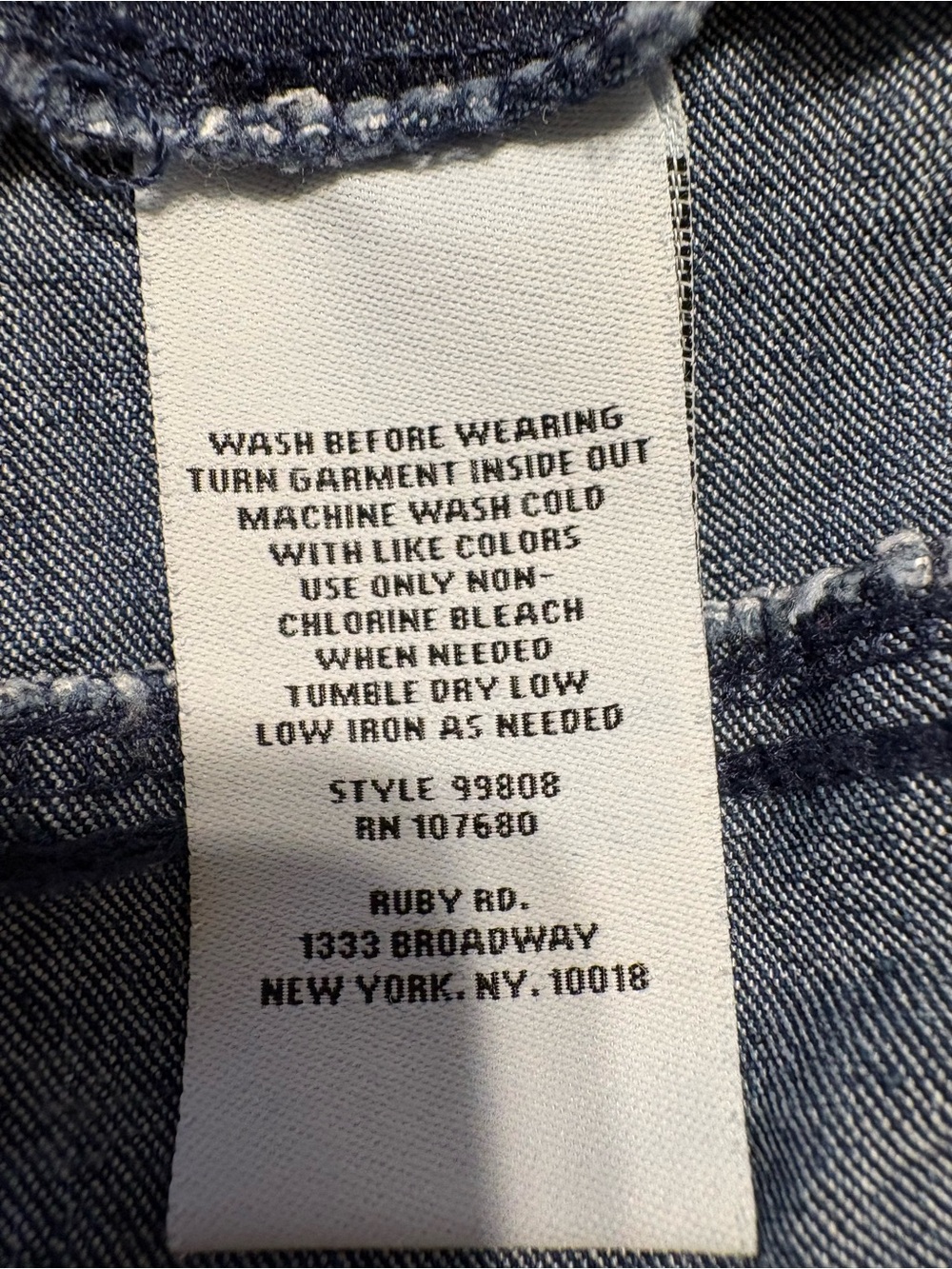 Ruby Rd. Plus Size pull on Blue Denim Jeans - Picture 5 of 5